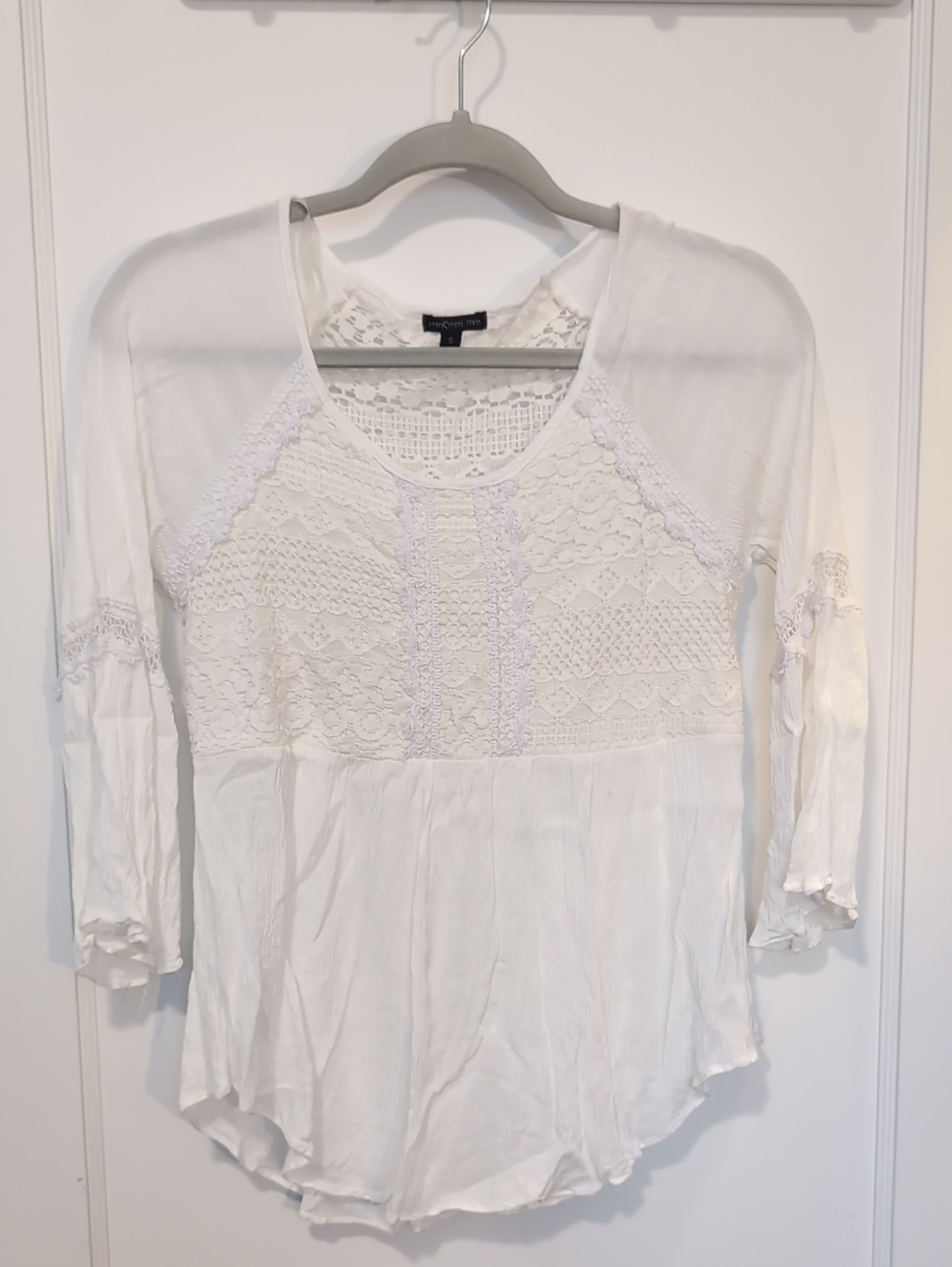 🍇 LAST CALL! White Crochet-Detail Women's Top - Cozy & Feminine